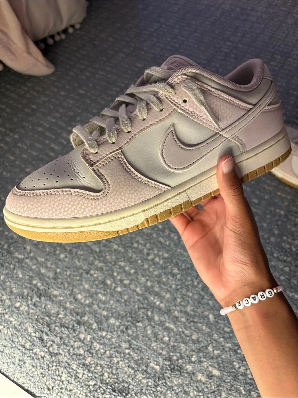 Nike Women’s Low-Top Sneakers in Light Pink and Cream